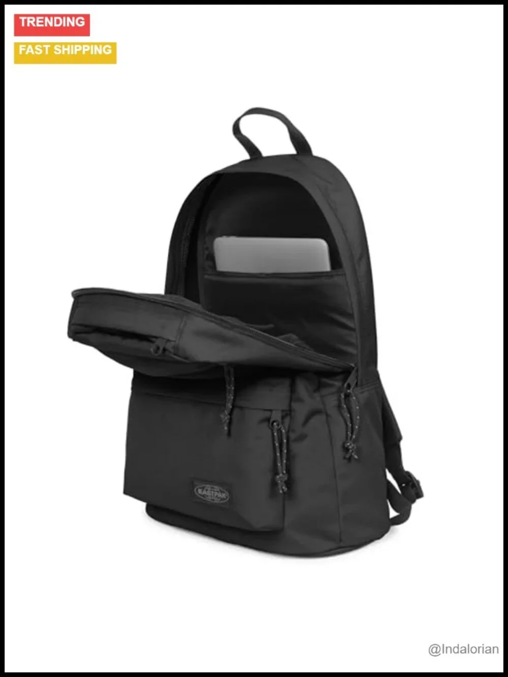 24L Padded Double Backpack with Laptop Sleeve, Bottle Holder, Polyester